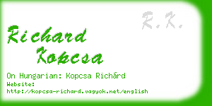 richard kopcsa business card